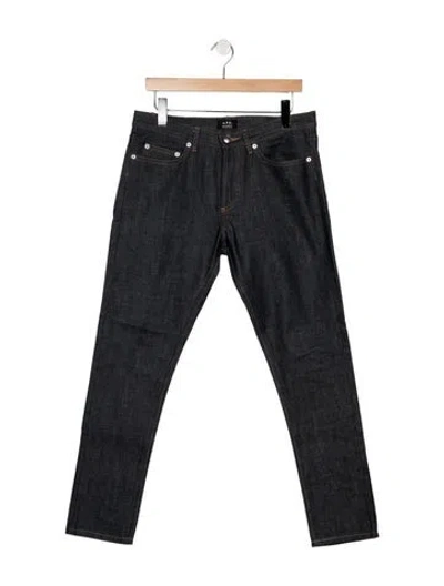 Pre-owned A.p.c. Straight-leg Jeans In Blue