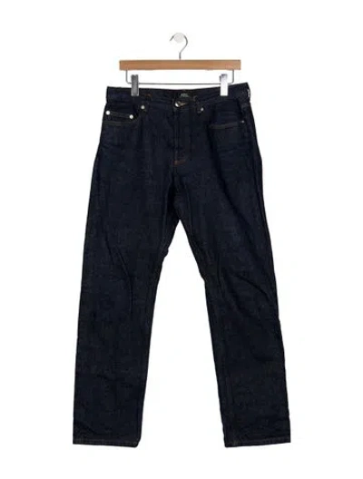 Pre-owned A.p.c. Straight-leg Jeans In Blue