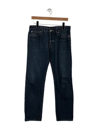 Pre-owned A.p.c. Straight-leg Jeans In Blue