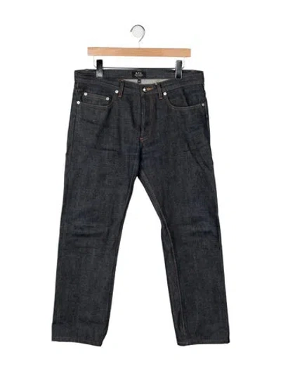 Pre-owned A.p.c. Straight-leg Jeans In Blue