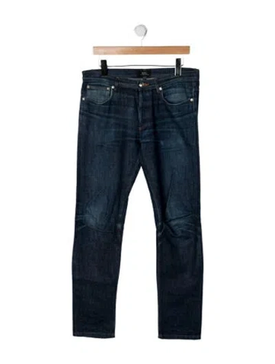 Pre-owned A.p.c. Straight-leg Jeans In Blue