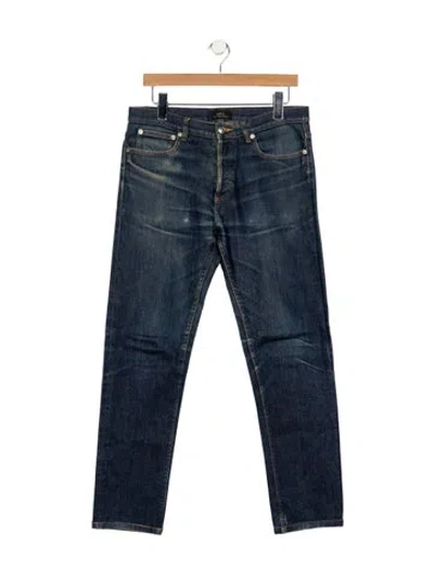 Pre-owned A.p.c. Straight-leg Jeans In Blue