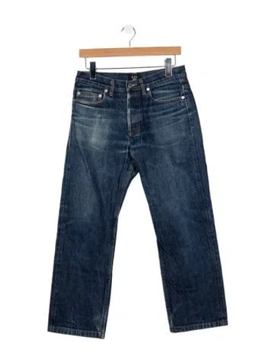 Pre-owned A.p.c. Straight-leg Jeans In Blue