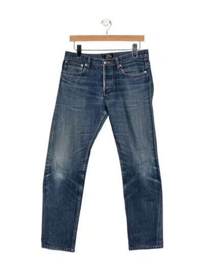 Pre-owned A.p.c. Straight-leg Jeans In Blue