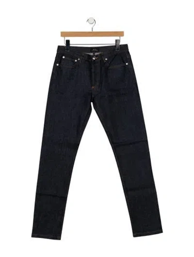 Pre-owned A.p.c. Straight-leg Jeans In Blue