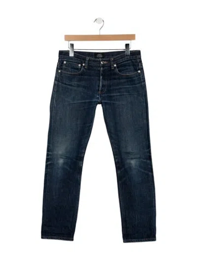 Pre-owned A.p.c. Straight-leg Jeans In Blue