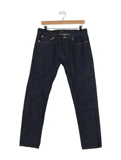 Pre-owned A.p.c. Straight-leg Jeans In Blue