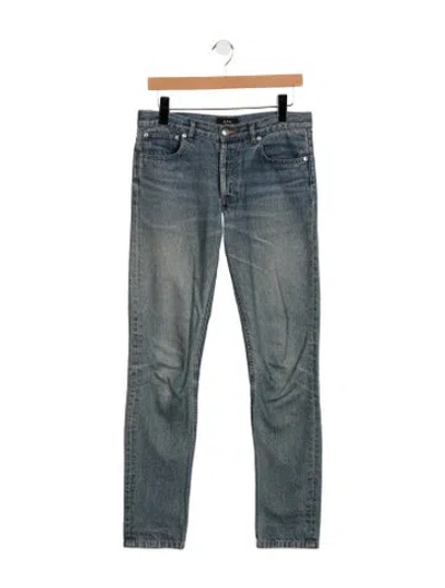 Pre-owned A.p.c. Straight-leg Jeans In Blue