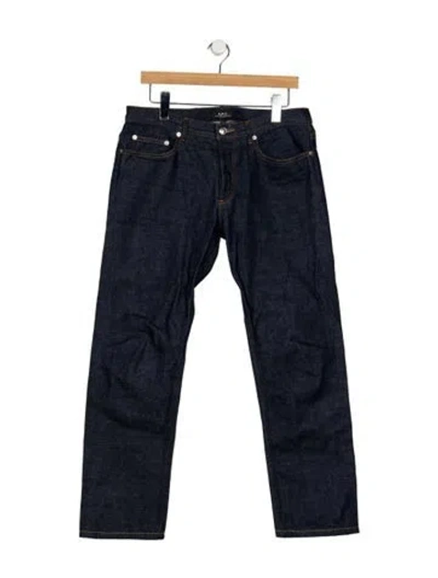 Pre-owned A.p.c. Straight-leg Jeans In Blue