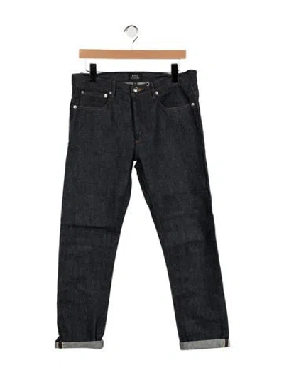 Pre-owned A.p.c. Straight-leg Jeans In Blue