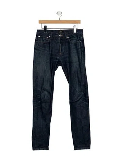 Pre-owned A.p.c. Straight-leg Jeans In Blue
