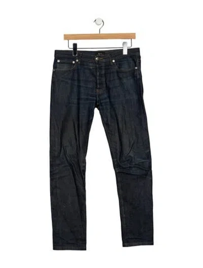 Pre-owned A.p.c. Straight-leg Jeans In Blue