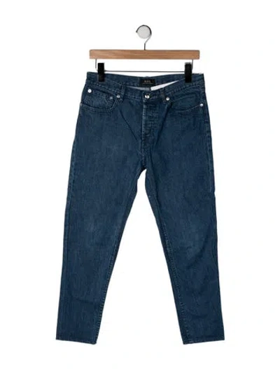 Pre-owned A.p.c. Straight-leg Jeans In Blue