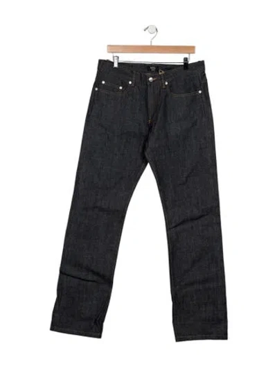 Pre-owned A.p.c. Straight-leg Jeans In Blue