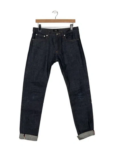 Pre-owned A.p.c. Straight-leg Jeans In Blue