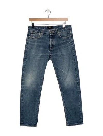 Pre-owned A.p.c. Straight-leg Jeans In Blue