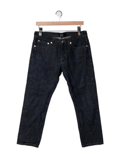 Pre-owned A.p.c. Straight-leg Jeans In Blue
