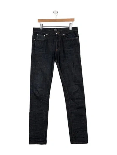 Pre-owned A.p.c. Straight-leg Jeans In Blue