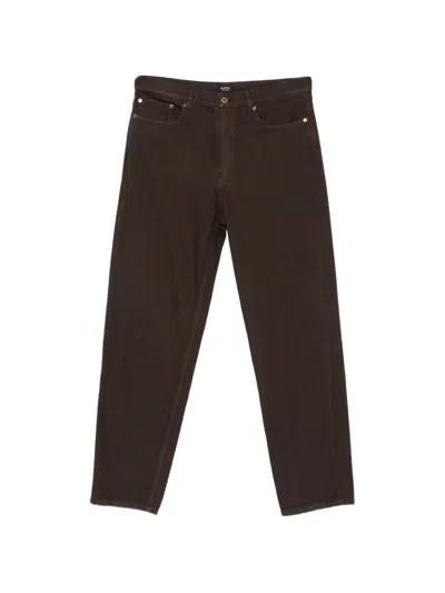 A.p.c. Straight-leg Jeans In Brown