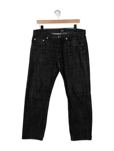 Pre-owned A.p.c. Straight-leg Jeans In Gray