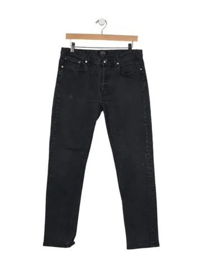Pre-owned A.p.c. Straight-leg Jeans In Grey