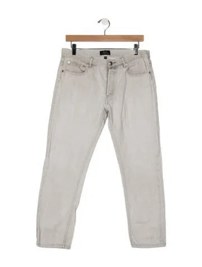Pre-owned A.p.c. Straight-leg Jeans In Grey