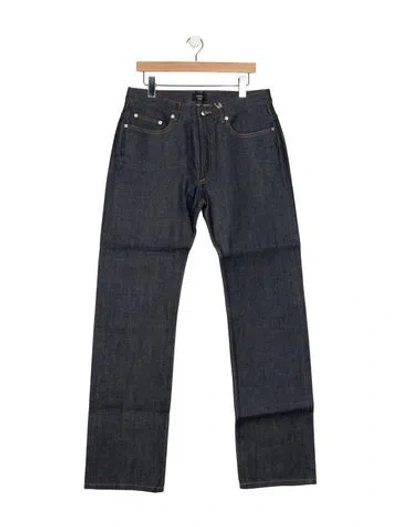 Pre-owned A.p.c. Straight-leg Jeans W/ Tags In Blue