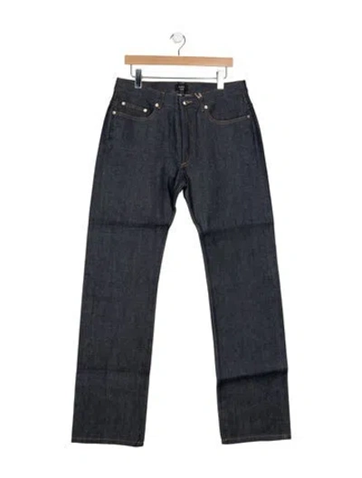 Pre-owned A.p.c. Straight-leg Jeans W/ Tags In Blue