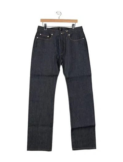 Pre-owned A.p.c. Straight-leg Jeans W/ Tags In Blue
