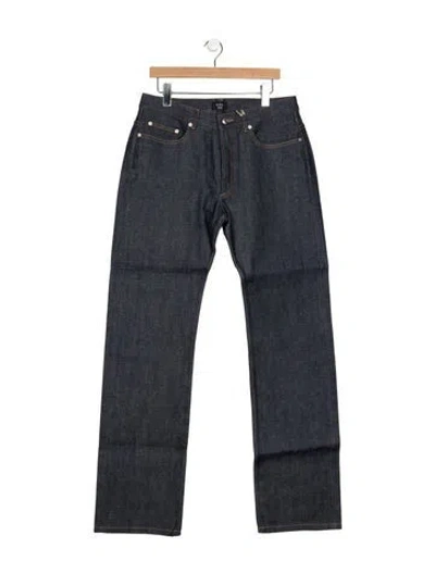 Pre-owned A.p.c. Straight-leg Jeans W/ Tags In Blue
