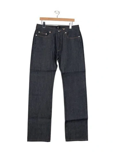 Pre-owned A.p.c. Straight-leg Jeans W/ Tags In Blue