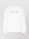 Apc Stretch Cotton Crew-neck Sweatshirt With Drop Shoulders In White