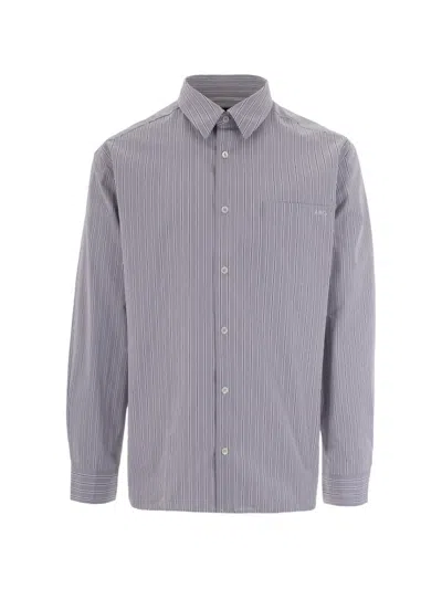 A.p.c. Stripe-pattern Shirt In Purple