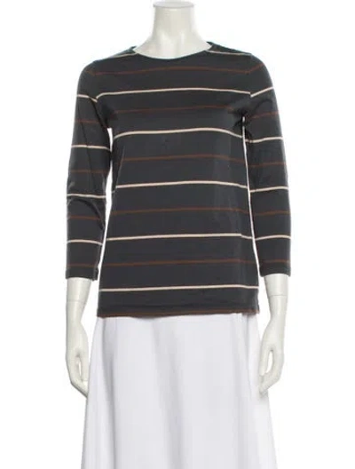 Pre-owned Apc Striped Bateau Neckline Top In Multi