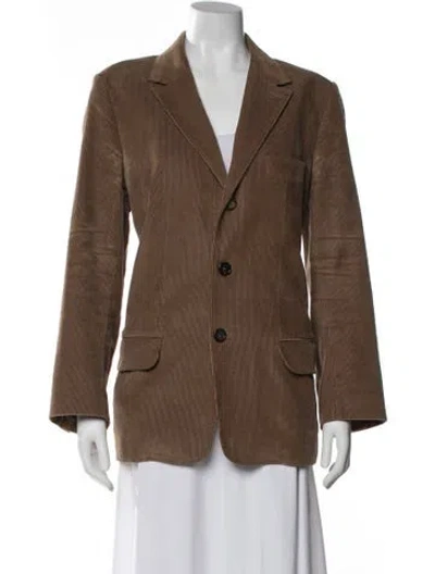 Pre-owned A.p.c. Striped Blazer In Brown