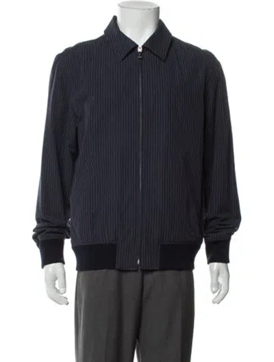 Pre-owned Apc Striped Bomber Jacket In Gray