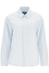 Apc A. P.c. Women's Striped Boyfriend Shirt In Bleu (white)