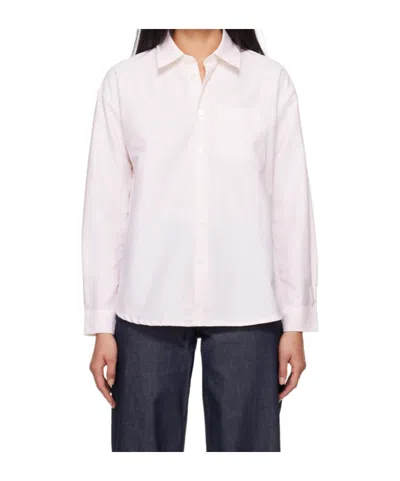 Apc Striped Button Shirt In White