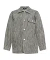 Apc A.p.c. Striped Pattern Shirt Jacket In Gray