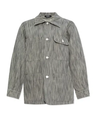 APC A.P.C. STRIPED PATTERN SHIRT JACKET