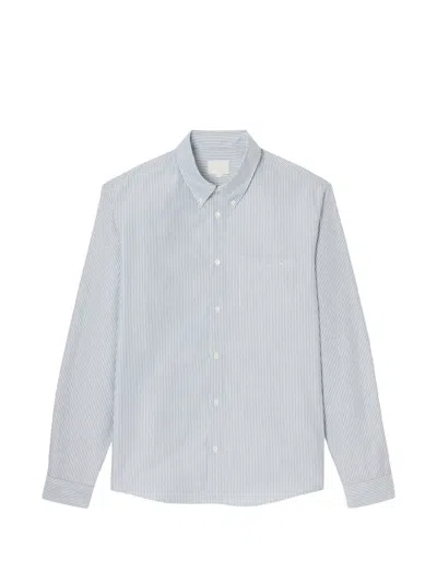 A.p.c. Striped Button-down Shirt In Blue