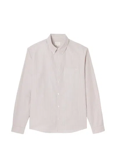 A.p.c. Striped Buttoned Shirt In Pink