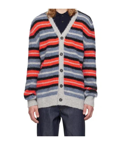 Apc Striped Cardigan In Multicolor