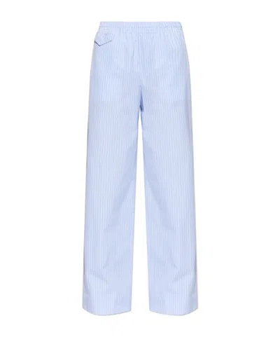 A.p.c. Striped Casual Pants In Blue
