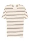 Apc Striped Chest-pocket T-shirt In Neutral
