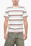 Apc Striped Cotton Jersey Crew-neck T-shirt In Multi