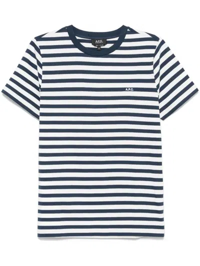 APC A.P.C. STRIPED COTTON T-SHIRT CLOTHING