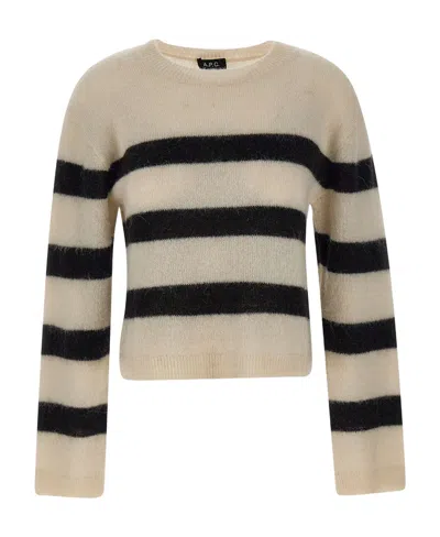 APC STRIPED CREW-NECK JUMPER