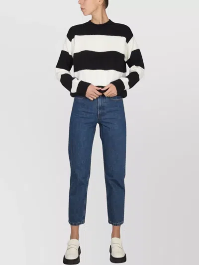 Apc Striped Crew Neck Knit Sweater