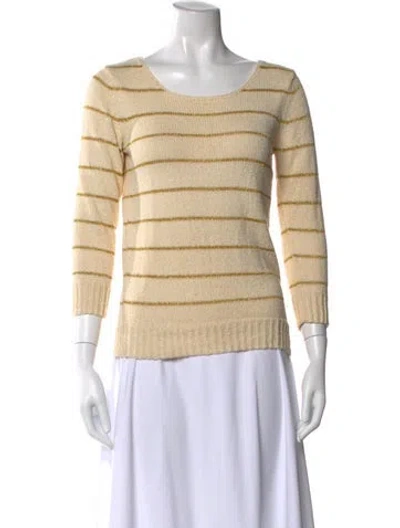 Pre-owned A.p.c. Striped Crew Neck Sweater